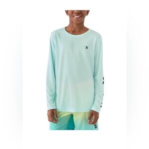 NWT HURLEY Youth Boys Long Sleeve UPF Swim Top/ Rash Guard Sz XL